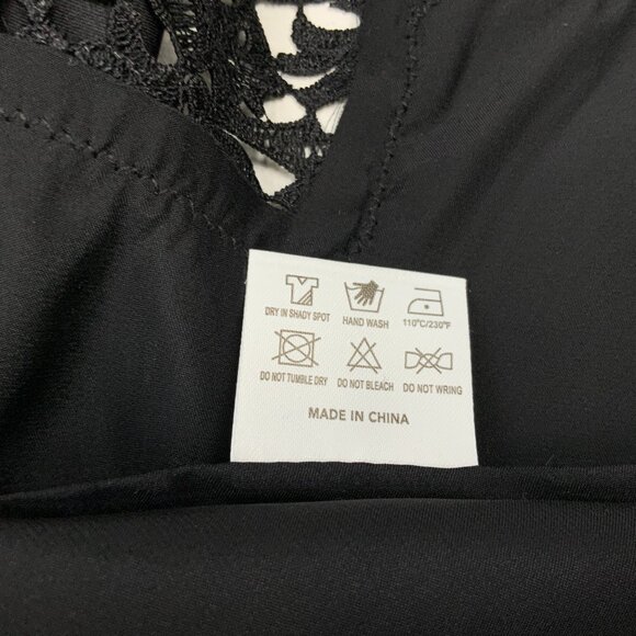 New SilkSilky 100% Silk Black Slip Dress Adjustible Straps Sz M - Picture 6 of 16